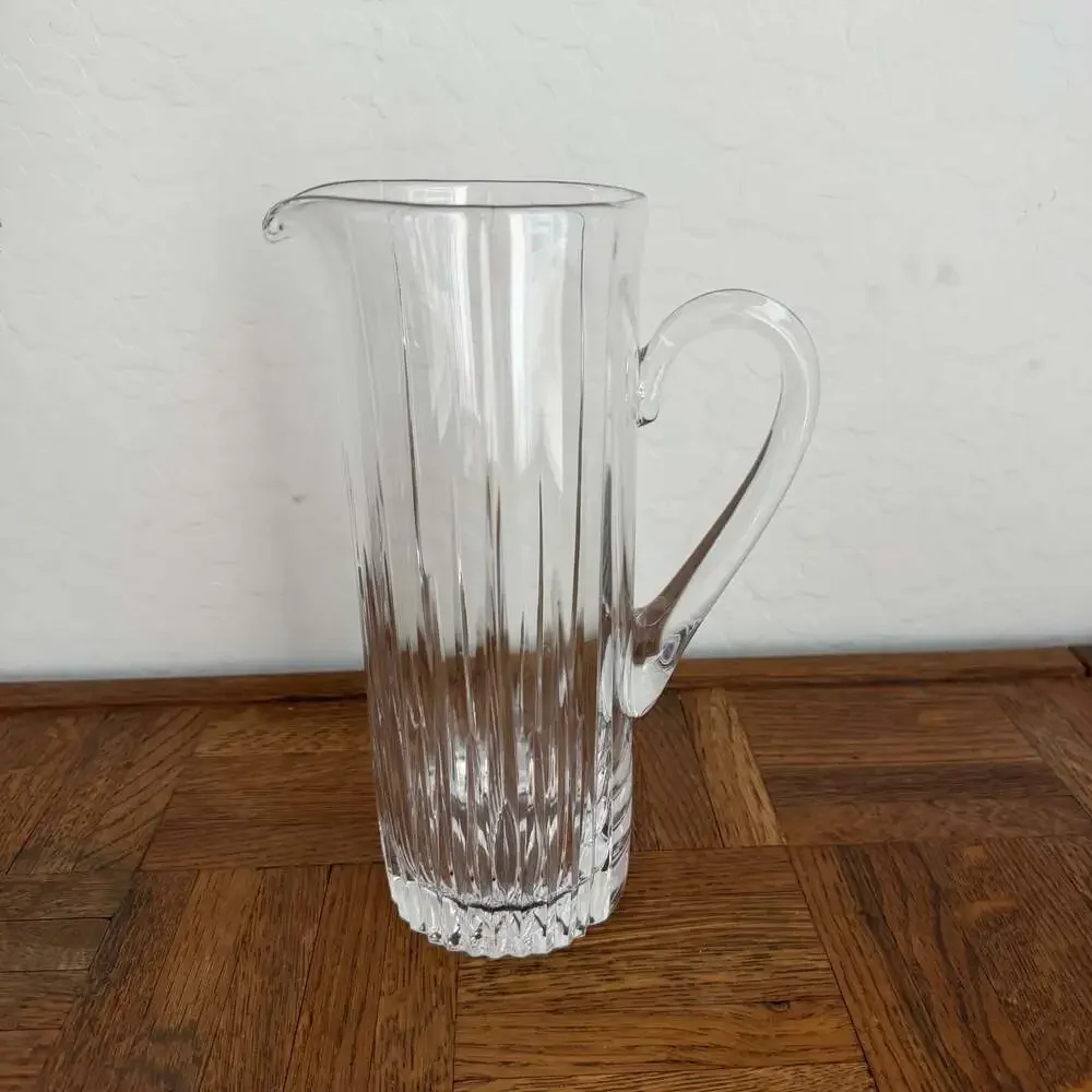 Mikasa Arctic Lights Crystal Pitcher with Vertical Cuts